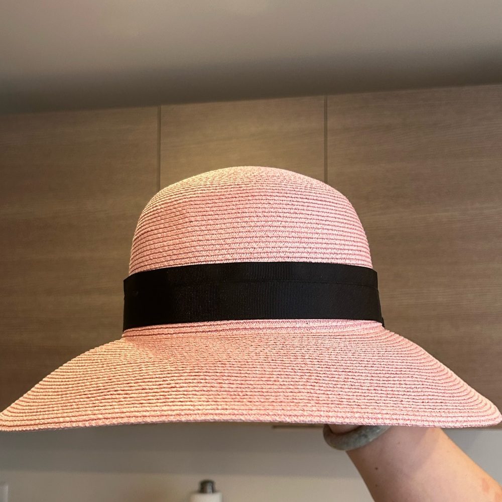 NWOT Vintage Eric Javits Hat • Pink & Black. With Box